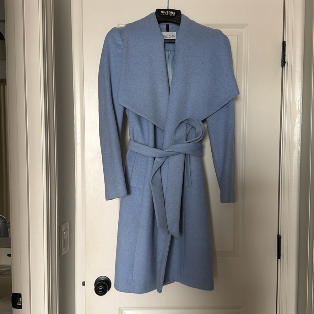 Cole Haan light blue beautiful coat
